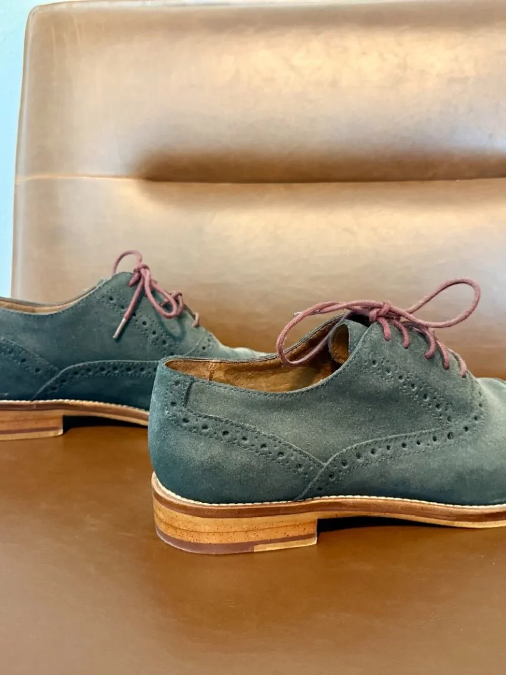 Johnston & Murphy, size 9M, blue suede